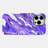 Amethyst Lila Violet Farbenfrohe Abstrakte Marmorp iPhone Hülle (Rückseite (Horizontal))