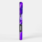 Amethyst Lila Violet Farbiger Abstrakter Marmor iPhone Hülle (Rechte Seite)