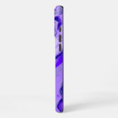 Amethyst Lila Violet Farbiger Abstrakter Marmor iPhone Hülle (Linke Seite)