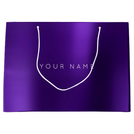 Amethyst Lila Weiße Pflaume Minimal Gefallen Gesch Große Geschenktüte (Vorderseite)
