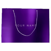 Amethyst Lila Weiße Pflaume Minimal Gefallen Gesch Große Geschenktüte (Rückseite)