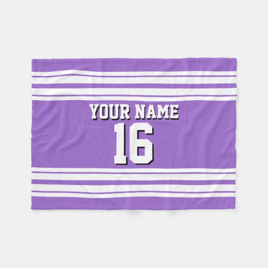 Amethyst Lila Whisky Team Jersey Name Fleecedecke (Vorderseite (Horizontal))