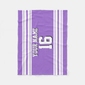 Amethyst Lila Whisky Team Jersey Name Fleecedecke (Vorderseite)