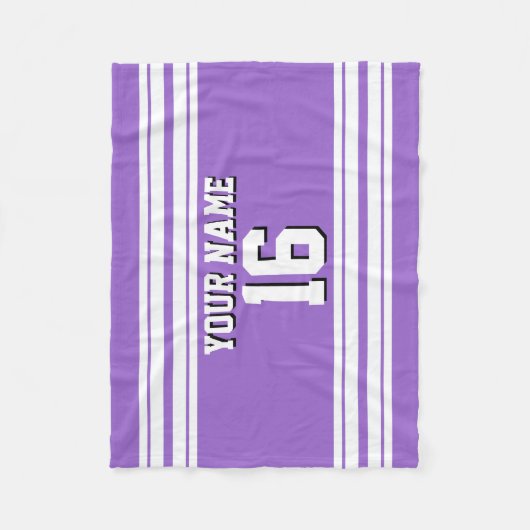 Amethyst Lila Whisky Team Jersey Name Fleecedecke (Vorderseite)