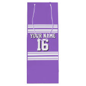 Amethyst Lila Whisky Team Jersey Name Geschenktüte Für Weinflaschen (Rückseite)