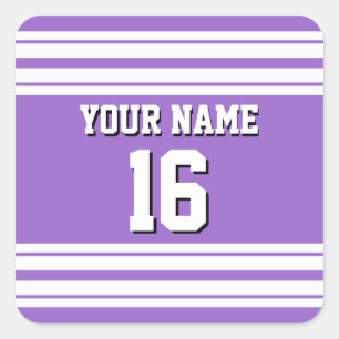 Amethyst Lila Whisky Team Jersey Name Quadratischer Aufkleber