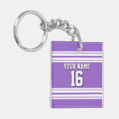 Amethyst Lila Whisky Team Jersey Name Schlüsselanhänger (Vorderseite links)