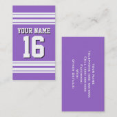 Amethyst Lila Whisky Team Jersey Name Visitenkarte (Vorne/Hinten)