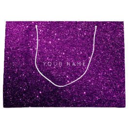 Amethyst Lila White Plum Glitzer Fevor Gift Star Große Geschenktüte
