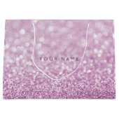 Amethyst Lila White Plum Glitzer Gefallen Geschenk Große Geschenktüte (Vorderseite)