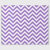 Amethyst Lila White XL Zickzack ZigZag Muster Geschenkpapier (Flach)