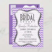 Amethyst Lila Zickzack Postkarte (Vorne/Hinten)