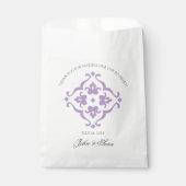 Amethyst Lily Thank You Wedding Favor Bags Geschenktütchen (Vorderseite)