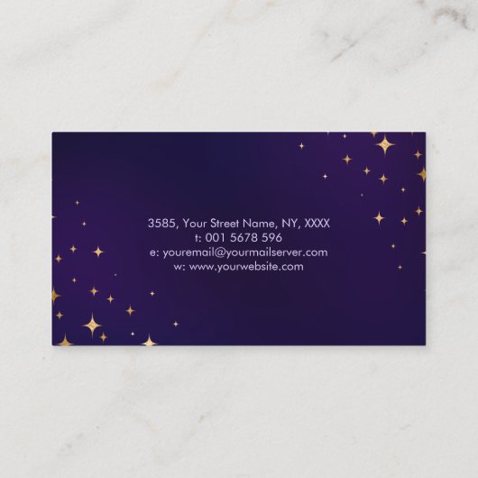 Amethyst Magic - Oracle Cards, Ball und Crystals Visitenkarte (Rückseite)