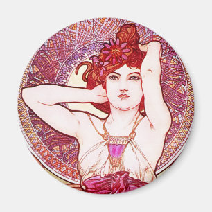 Amethyst-Magnet Alphonse Mucha Magnet