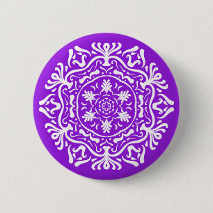 Amethyst Mandala Button