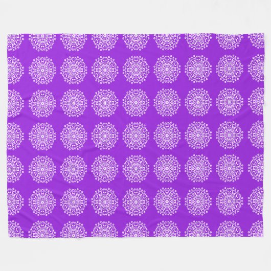 Amethyst Mandala Fleecedecke (Vorderseite (Horizontal))