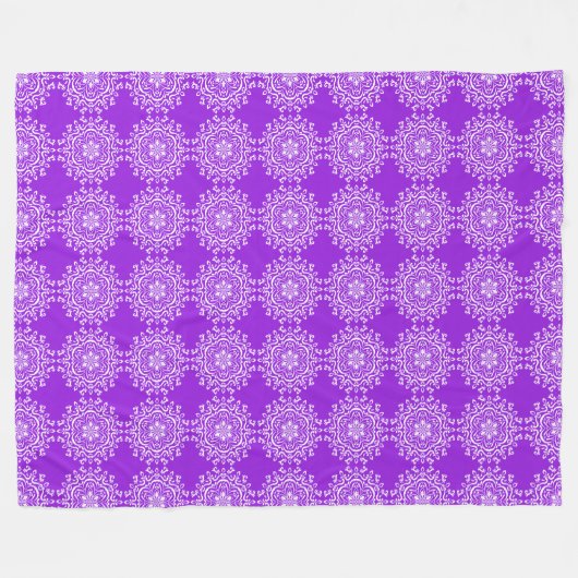 Amethyst Mandala Fleecedecke (Vorderseite (Horizontal))