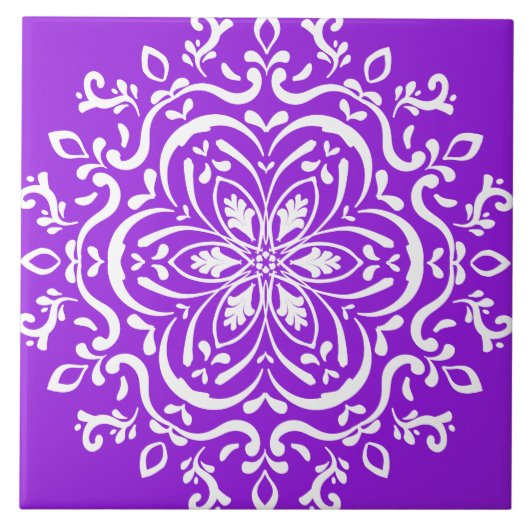 Amethyst Mandala Fliese (Vorderseite)