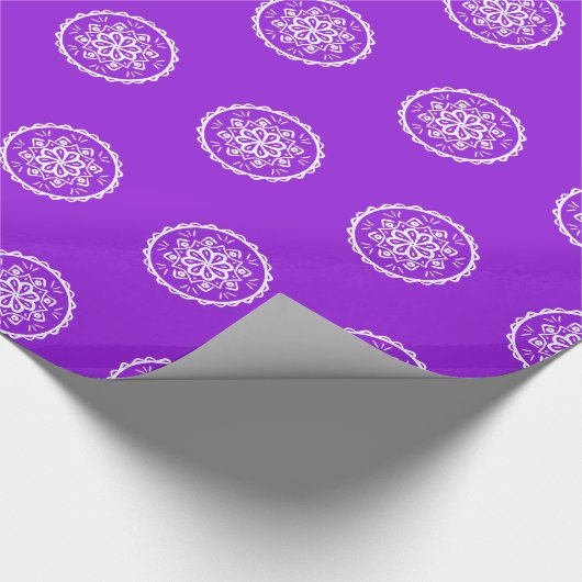 Amethyst Mandala Geschenkpapier (Ecke)