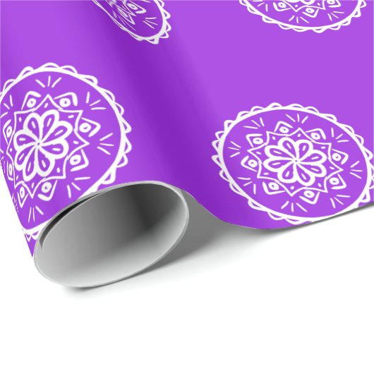 Amethyst Mandala Geschenkpapier (Rolleneckpunkt)