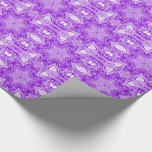 Amethyst Mandala Geschenkpapier (Ecke)