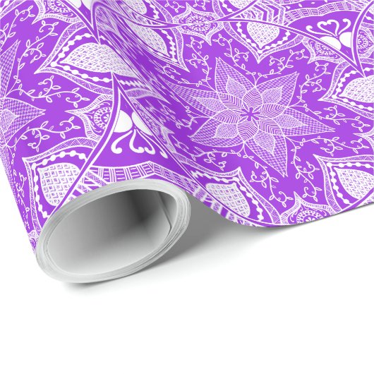 Amethyst Mandala Geschenkpapier (Rolleneckpunkt)