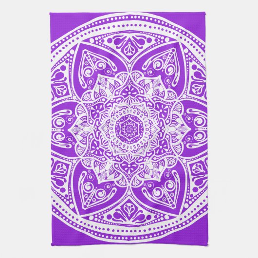 Amethyst Mandala Geschirrtuch (Vertikal)