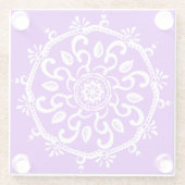 Amethyst Mandala Glasuntersetzer (Rückseite)