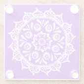 Amethyst Mandala Glasuntersetzer (Rückseite)