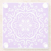 Amethyst Mandala Glasuntersetzer (Rückseite)