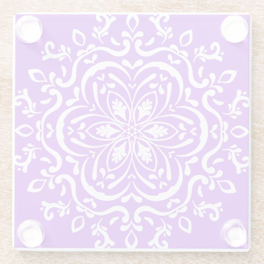 Amethyst Mandala Glasuntersetzer (Rückseite)