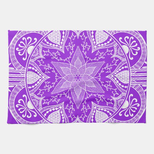 Amethyst Mandala Handtuch (Horizontal)