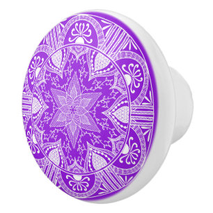 Amethyst Mandala Keramikknauf
