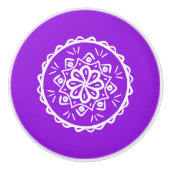 Amethyst Mandala Keramikknauf (Vorderseite)