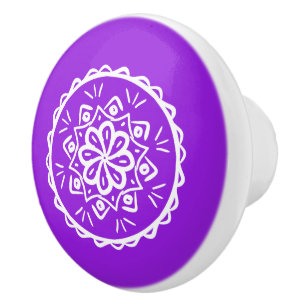 Amethyst Mandala Keramikknauf