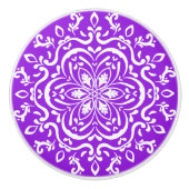 Amethyst Mandala Keramikknauf (Vorderseite)