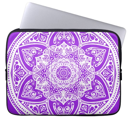 Amethyst Mandala Laptopschutzhülle (Vorderseite)