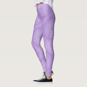 Amethyst-Mandala-Musterdesign Leggings