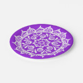 Amethyst Mandala Pappteller (Schrägansicht)