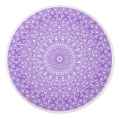 Amethyst Mandala Pattern Design Keramikknauf (Vorderseite)