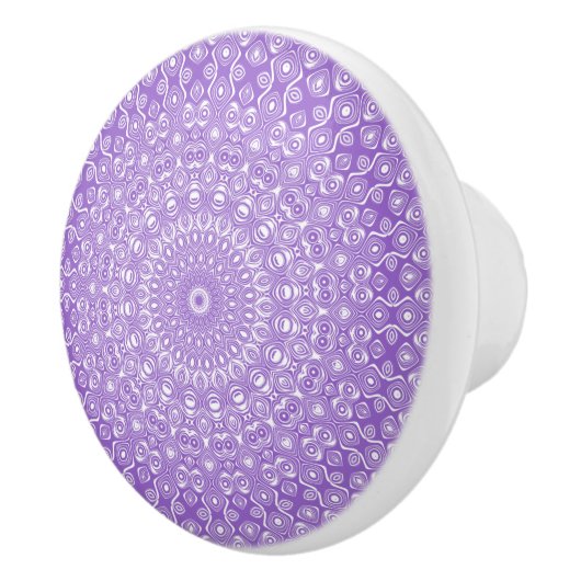 Amethyst Mandala Pattern Design Keramikknauf (Rechts)