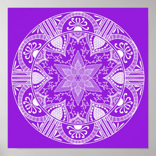 Amethyst Mandala Poster (Vorne)