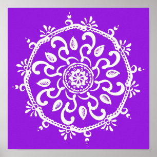 Amethyst Mandala Poster