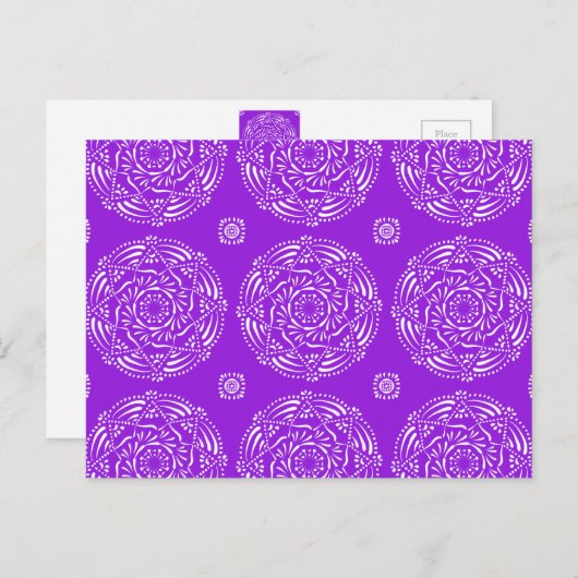 Amethyst Mandala Postkarte (Vorne/Hinten)