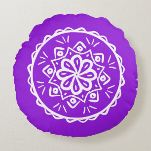 Amethyst Mandala Rundes Kissen