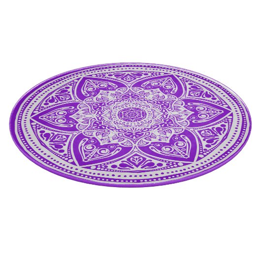 Amethyst Mandala Schneidebrett (Ecke)