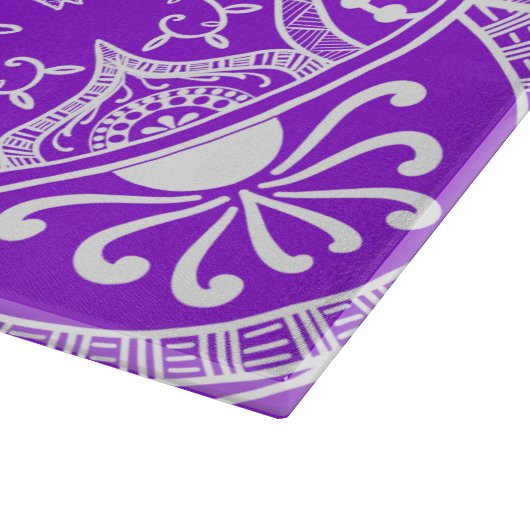 Amethyst Mandala Schneidebrett (Ecke)