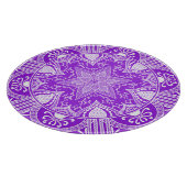 Amethyst Mandala Schneidebrett (Ecke)
