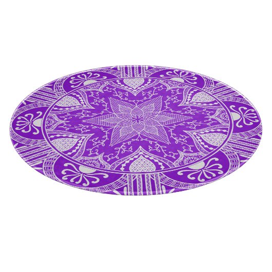 Amethyst Mandala Schneidebrett (Ecke)